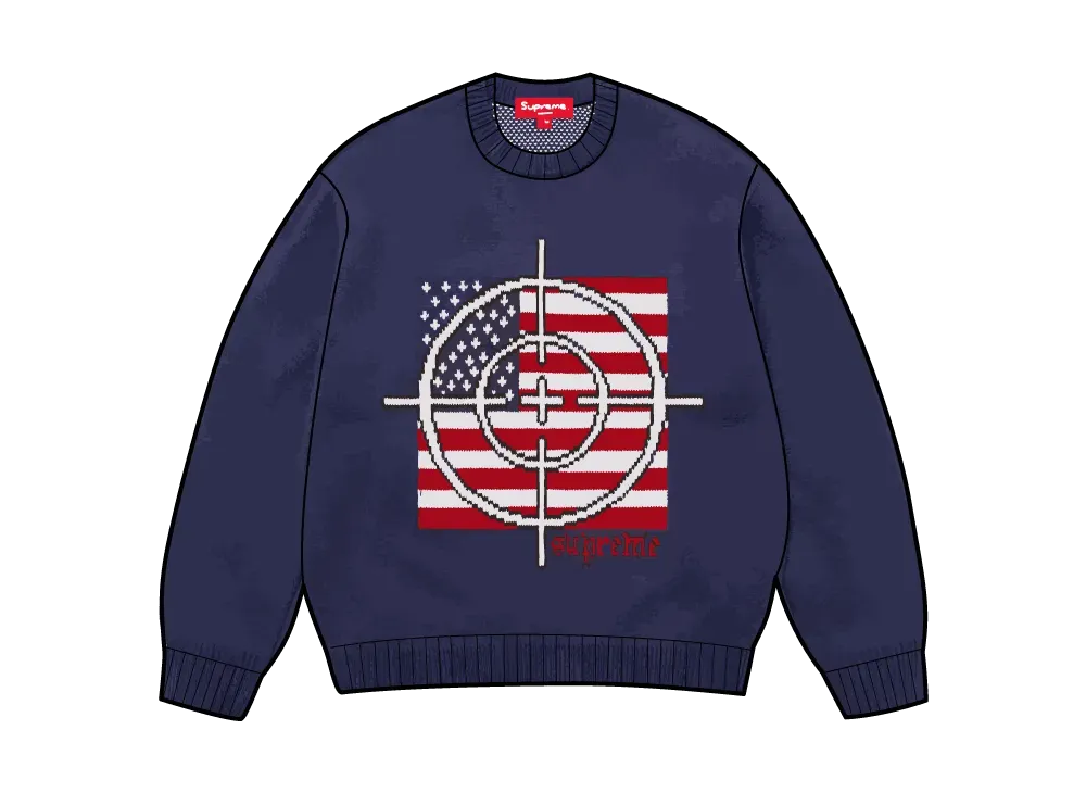 Supreme Target Sweater "Navy"