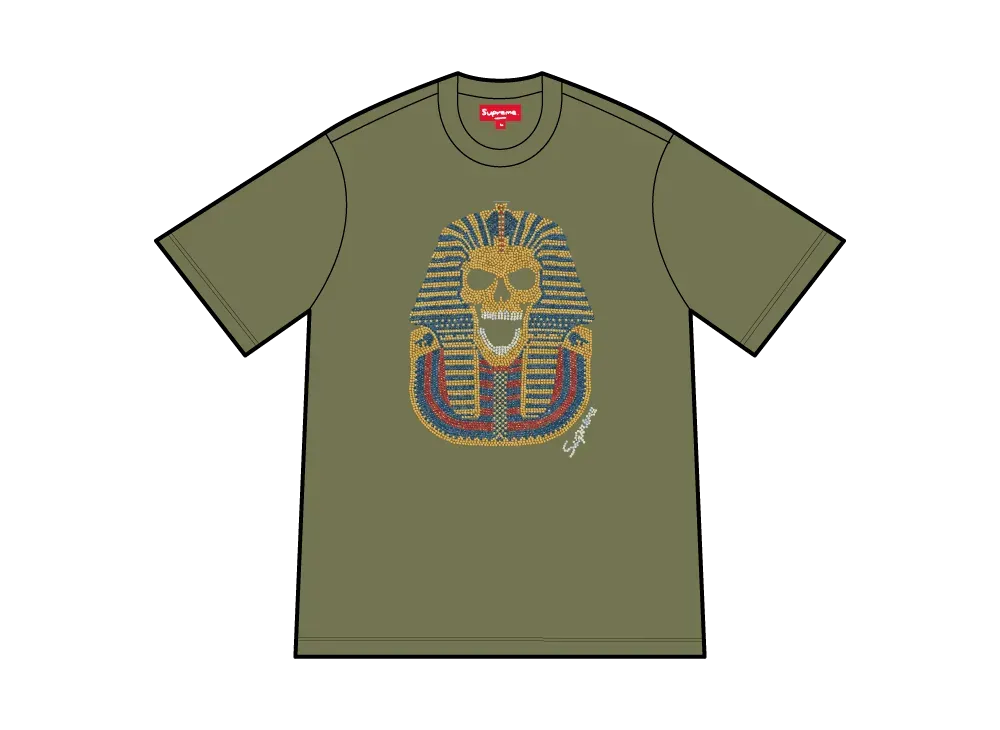 Supreme King Tut S/S Top "Olive"