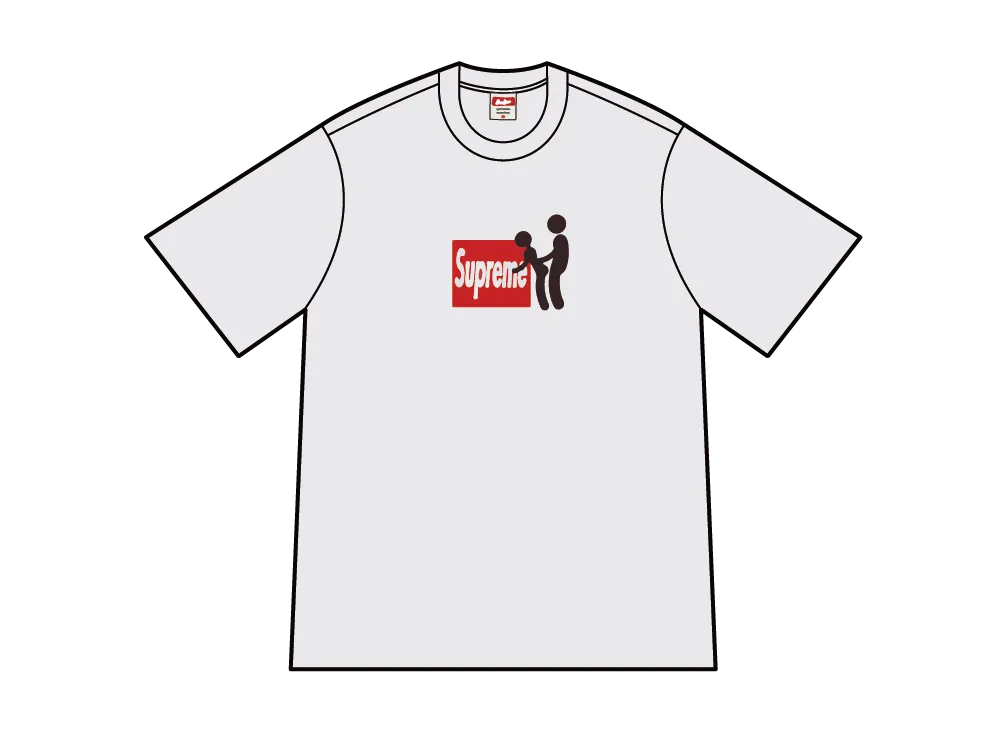 Supreme Stick Tee \"Ash Grey\" ステッカー付き Supreme Stick Tee Ash Grey M 25FW week1｜Yahoo!フリマ（旧