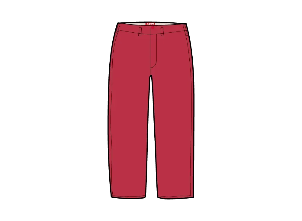 Supreme Chino Pant (25FW) "Red"
