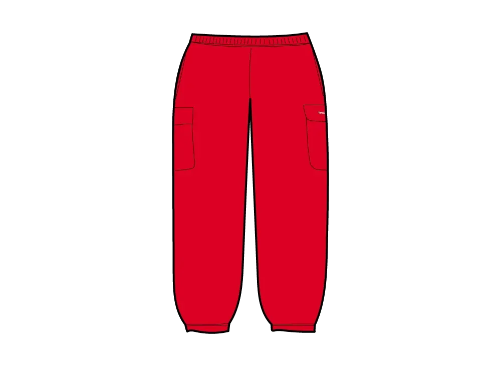 Supreme Small Box Cargo Sweatpant "Red"