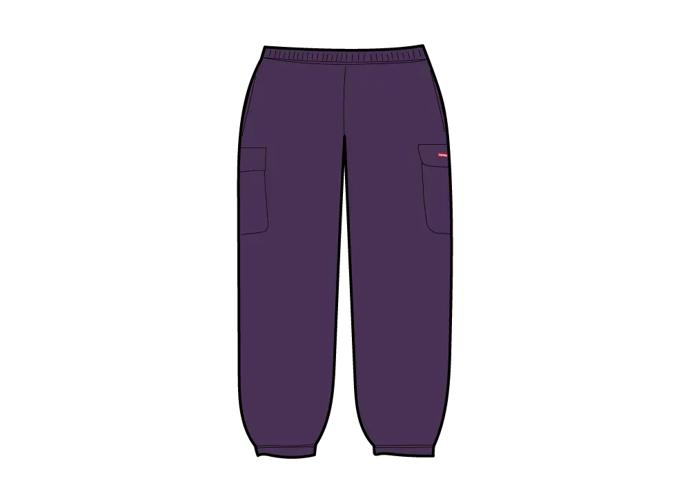 Supreme Small Box Cargo Sweatpant "Dark Purple"