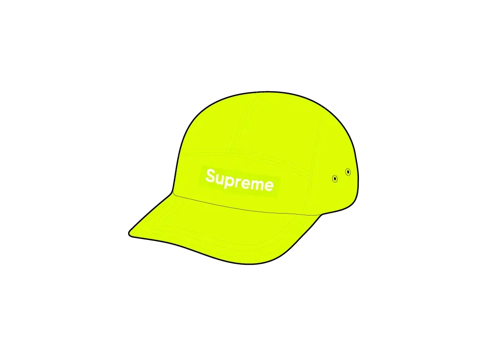 Supreme Washed Chino Twill Camp Cap (25FW) "Neon Yellow"