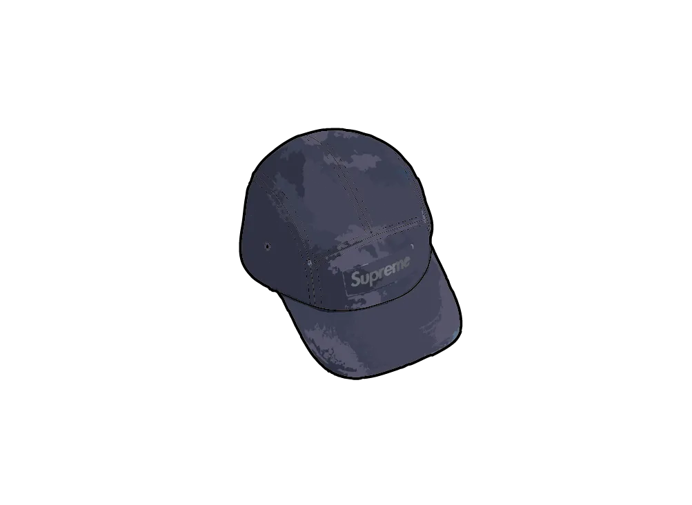 Supreme Overdyed Camp Cap "Navy"