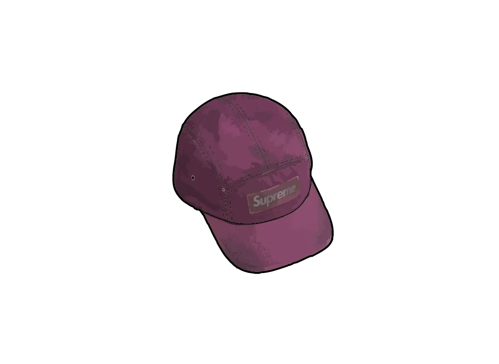 Supreme Overdyed Camp Cap "Plum"