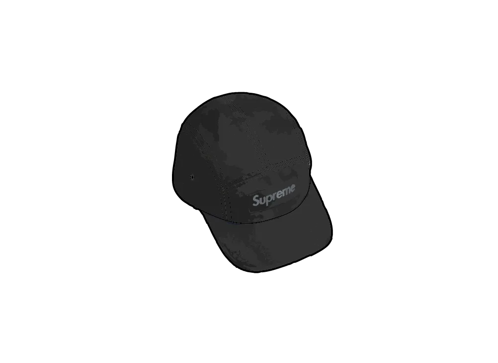 Supreme Overdyed Camp Cap "Black"