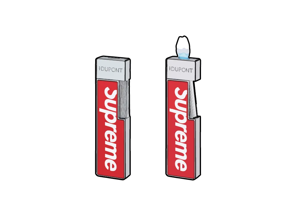 Supreme S.T. Dupont Twiggy Lighter "Red"