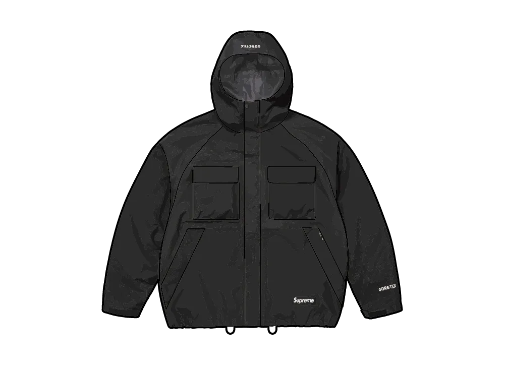 シュプリーム ゴアテックス シェル ジャケット "ブラック"