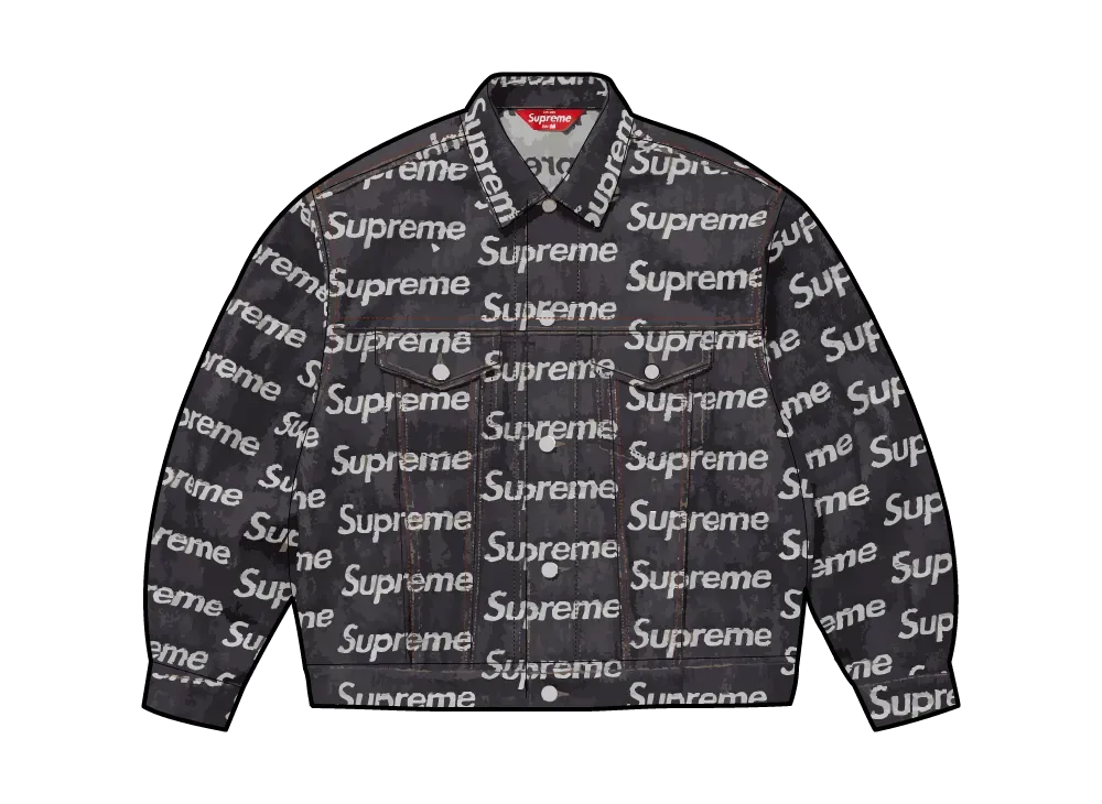 シュプリーム ジャカード ロゴ デニム トラッカー ジャケット "インディゴ"