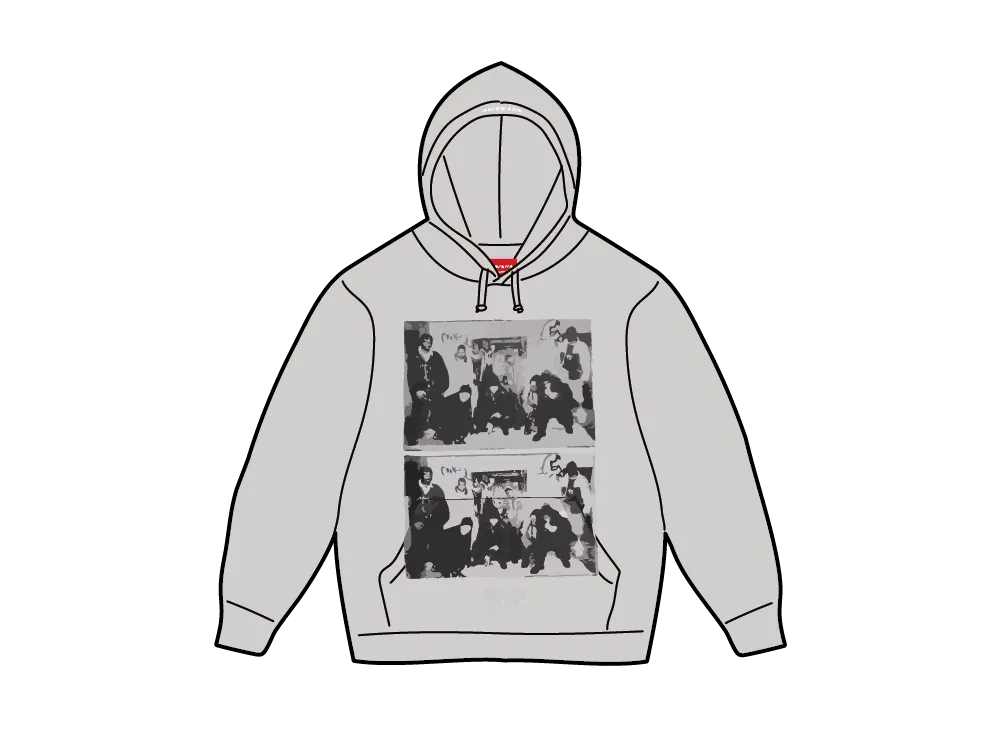 シュプリーム x ウータンクラン フード スウェットシャツ "ヘザー グレー"