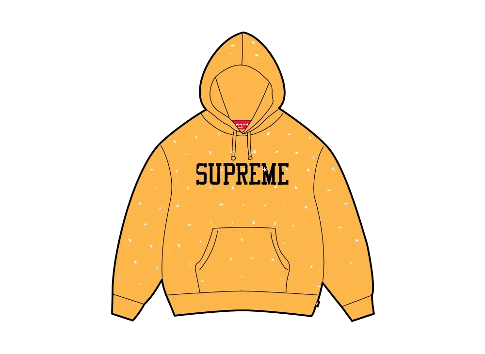 Supreme Stars Studded Hooded Sweatshirt Supreme Stars Studded
