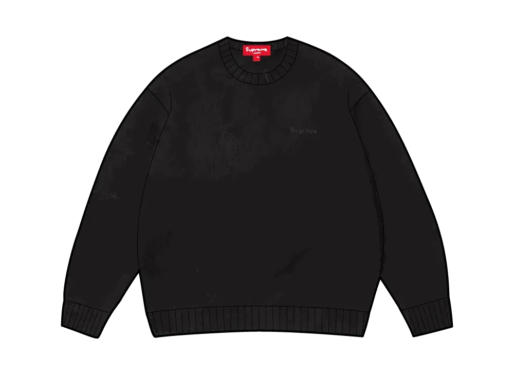 シュプリーム ブラッシュド モヘア セーター "ブラック"