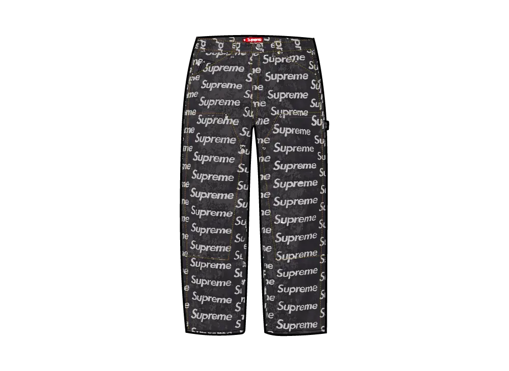 シュプリーム ジャカード ロゴ ダブル ニー デニム ペインター ジーンズ "インディゴ"