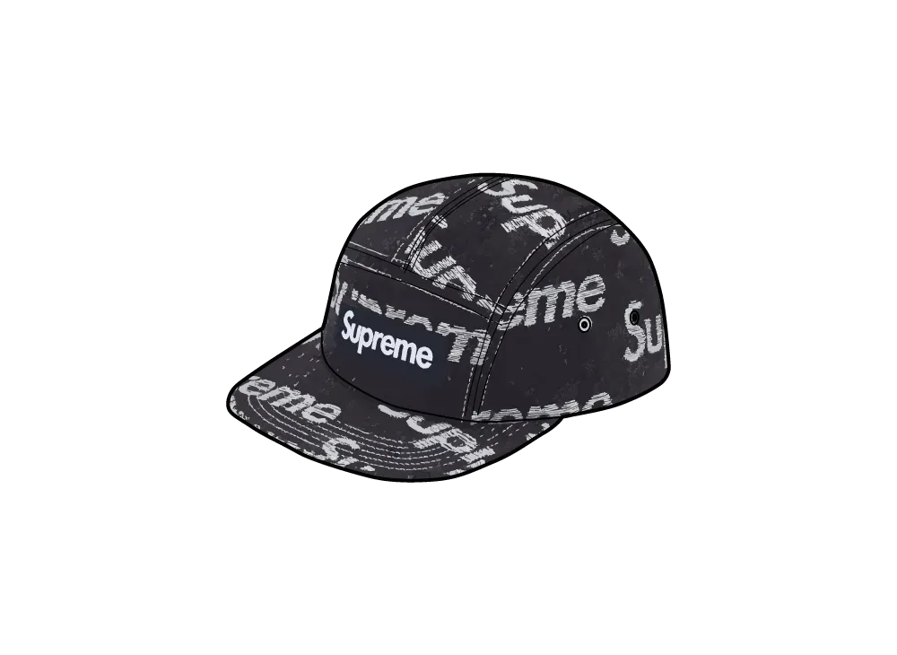 シュプリーム ジャカード ロゴ デニム キャンプ キャップ "インディゴ"