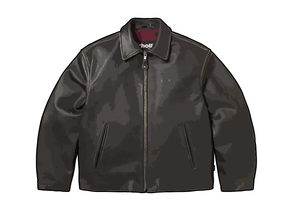 シュプリーム x ショット レザー レーサー ジャケット "ブラック"