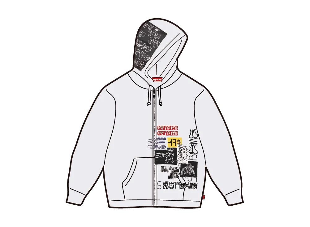 Supreme 176 Zip Up Hooded Sweatshirt 