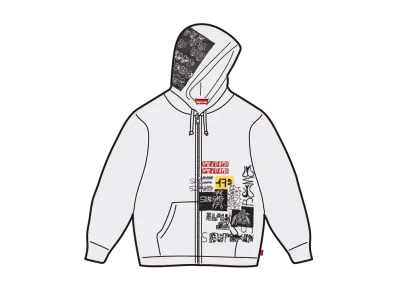 Supreme 176 Zip Up Hooded Sweatshirt "Ash Grey"