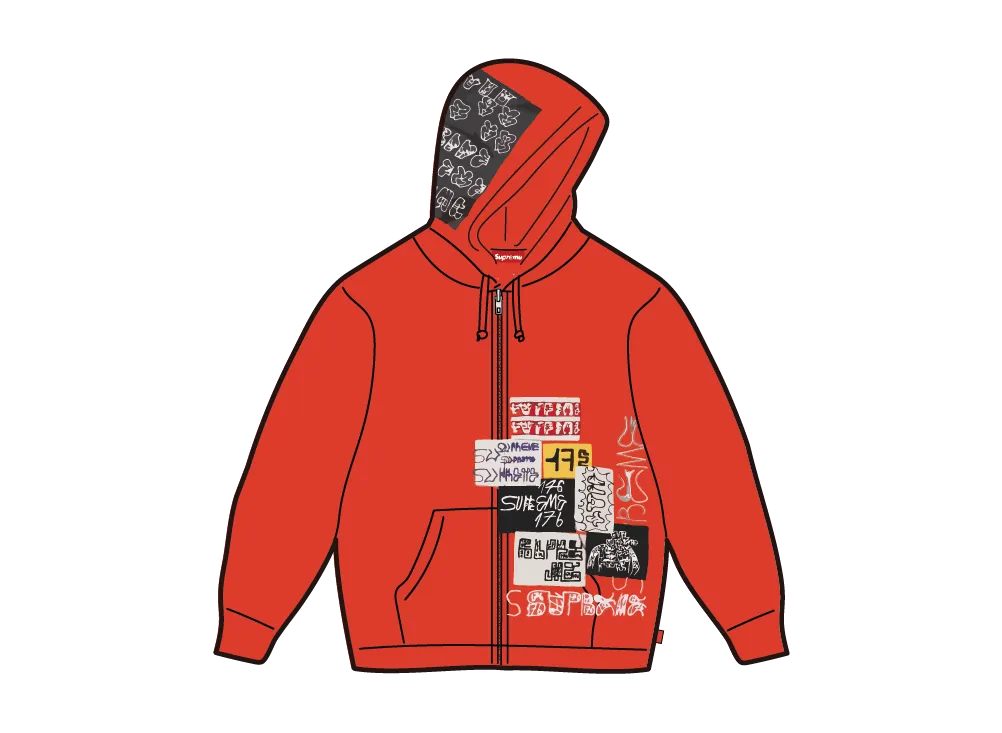 Supreme 176 Zip Up Hooded Sweatshirt 