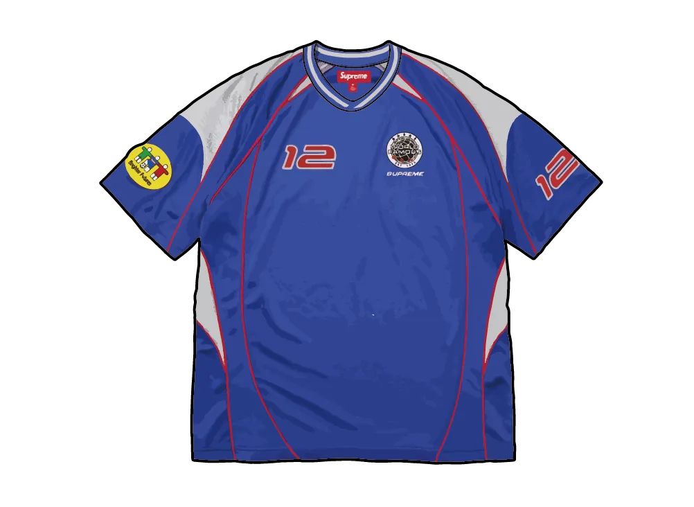 Supreme Piping Soccer Jersey "Royal"