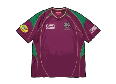 Supreme Piping Soccer Jersey "Raspberry"