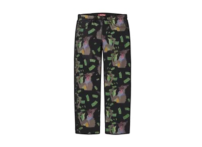 Supreme All Dogs Go To Heaven Loose Fit Jean "Washed Black"