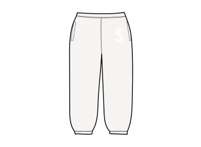 Supreme S Logo Sweatpant (25FW) "White"