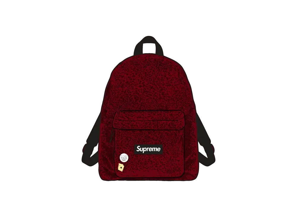 バッグ Supreme Velvet Backpack \"Red Leopard\" Supreme Velvet Backpack Red Leopard - FW25 - JP