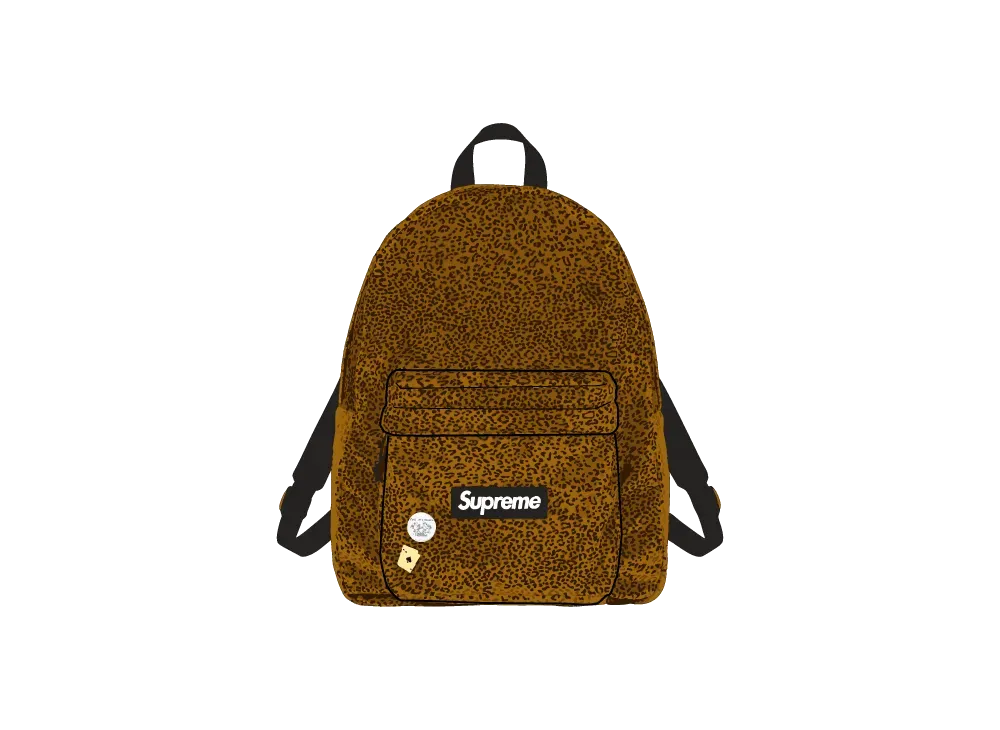 supreme Velvet Backpack Tan Leopard 新品 Supreme Velvet Backpack 