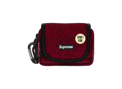 Supreme Velvet Mini Pouch "Red Leopard"
