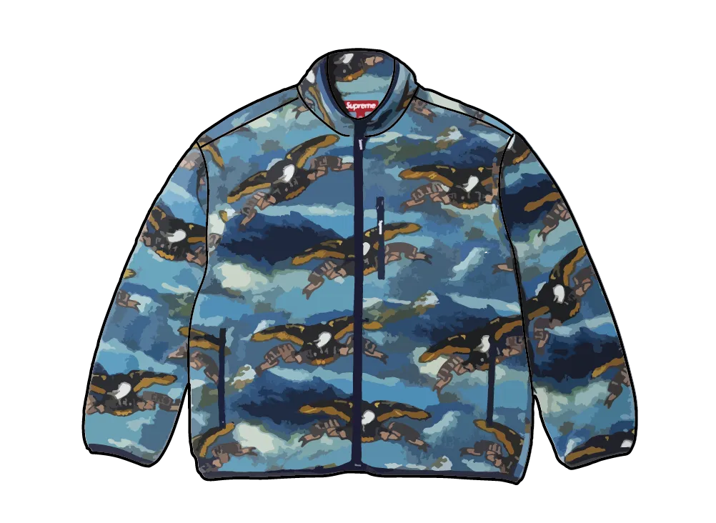 シュプリーム x アンタイヒーロー フリース ジャケット "マルチ"