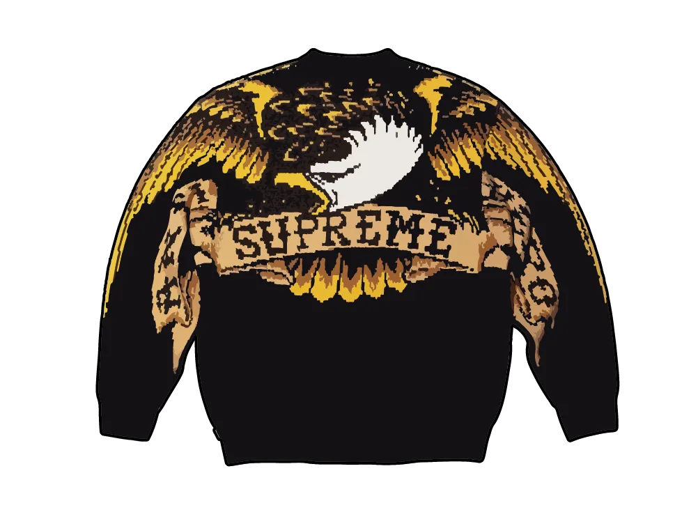 シュプリーム x アンタイヒーロー セーター &quot;ブラック&quot;