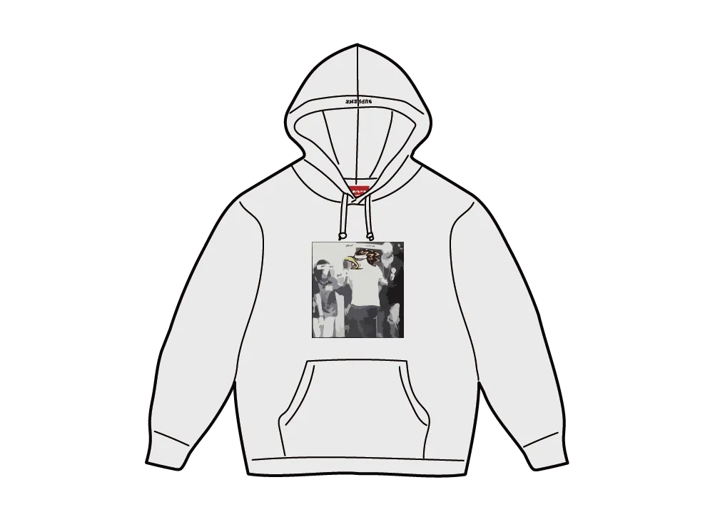 シュプリーム x アンタイヒーロー フード スウェットシャツ &quot;ヘザー グレー&quot;