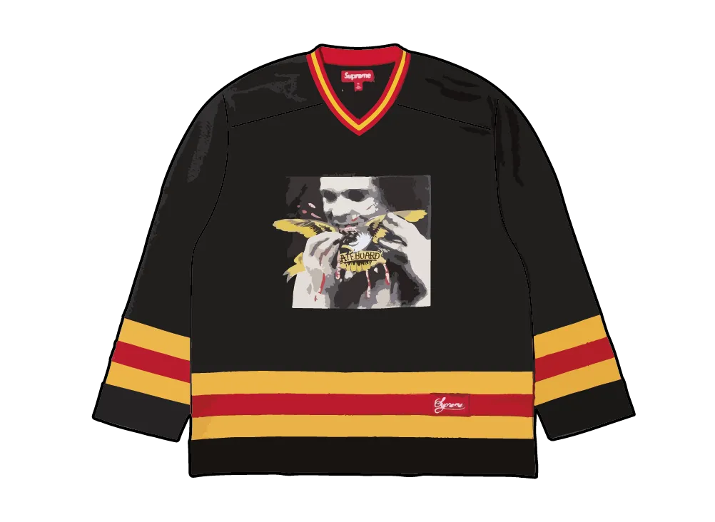 シュプリーム x アンタイヒーロー オジー ホッケー ジャージ "ブラック"