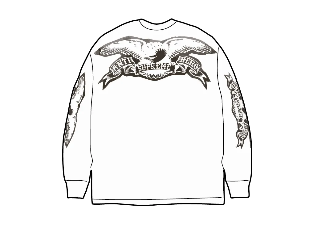 XXL美品】Supreme x ANTIHERO Eagle L/S Tee Supreme® Antihero® Eagle LS