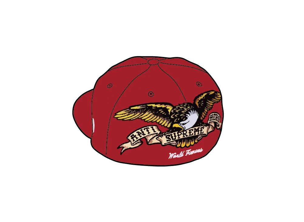 Supreme x ANTIHERO New Era "Red"
