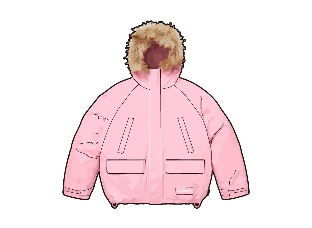 Supreme 2-in-1 GORE-TEX Parka + Reversible 700-Fill Down Liner Jacket "Light Pink"