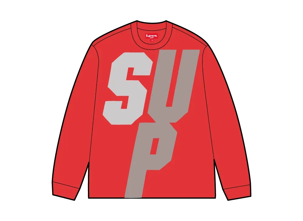 Supreme Reflective L/S Top "Red"