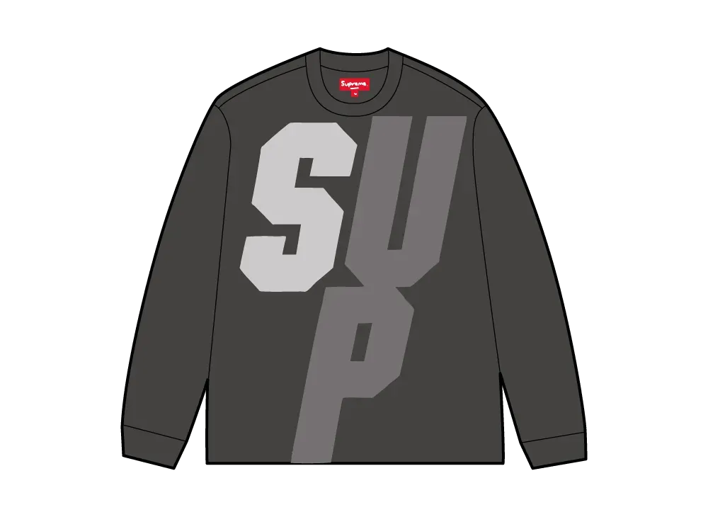 シュプリーム リフレクティブ L/S トップ "ブラック"