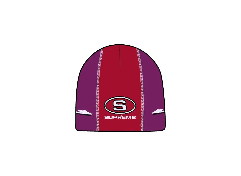 Supreme Racing Panel Beanie "Purple"
