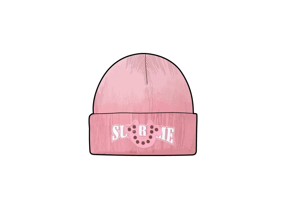 シュプリーム x トゥルーレリジョン ビーニー "ピンク"