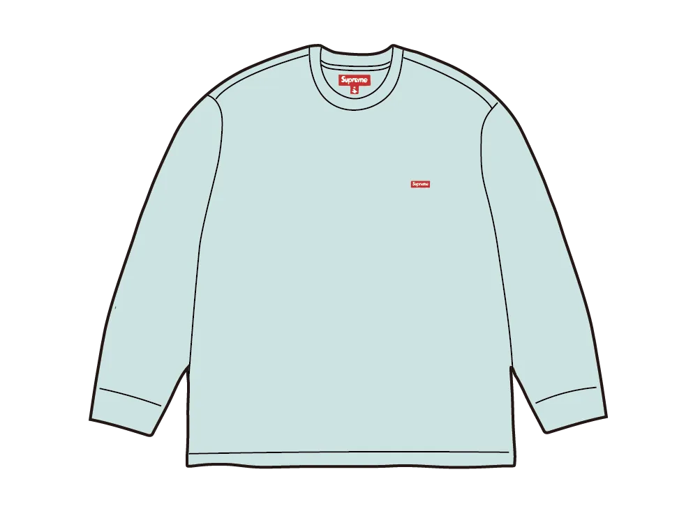 Supreme Small Box L/S Tee "Light Blue"