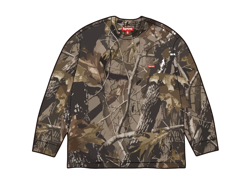 シュプリーム スモール ボックス エルエス Tシャツ "リアルツリー AP カモ"