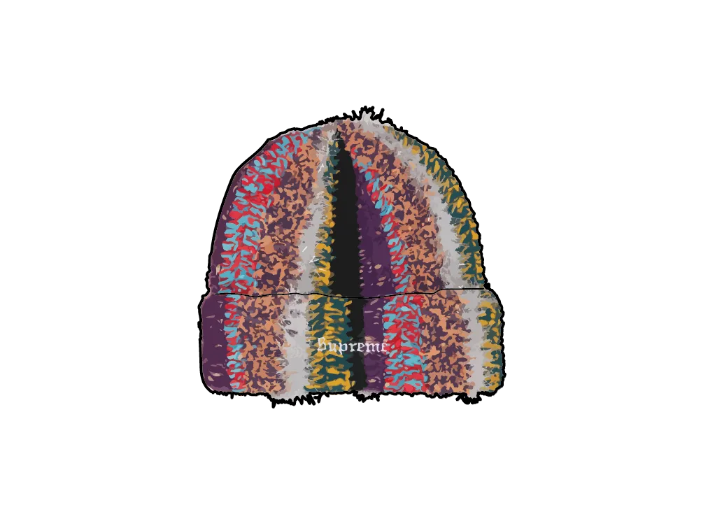 Supreme Tinsel Stripe Beanie マルチカラー Supreme Tinsel Stripe Beanie Multicolor - FW25 - JP