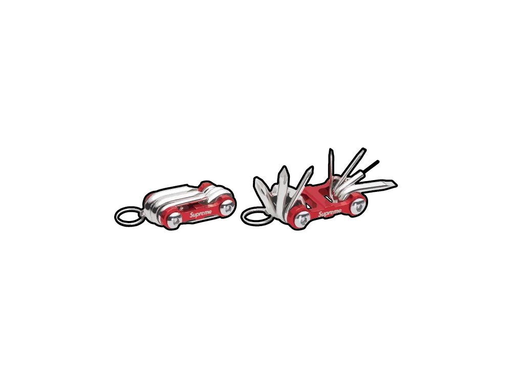 シュプリーム x チビ リブ スクリュードライバー キーチェーン "レッド"