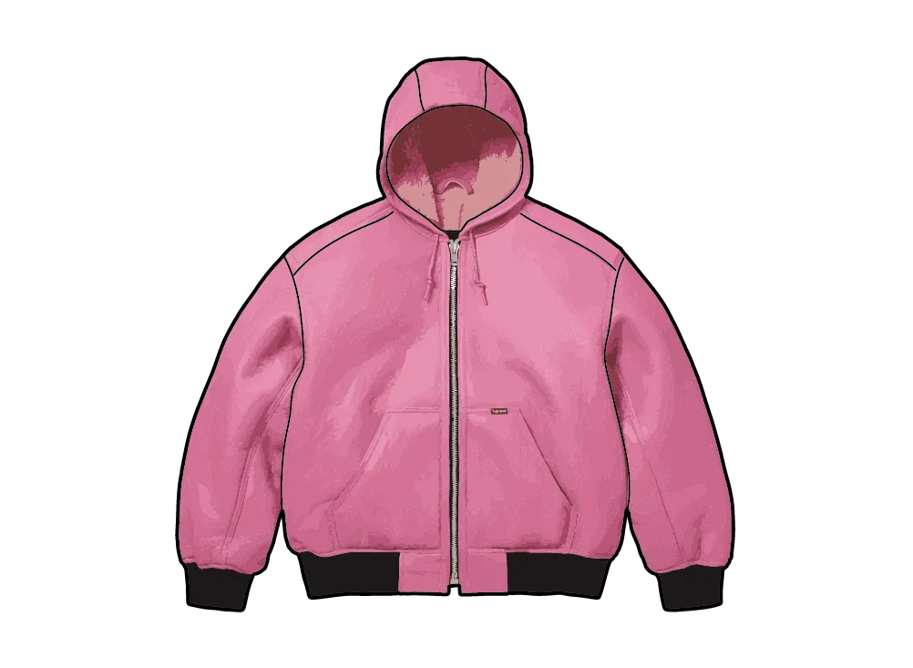 Supreme x Schott Shearling Hooded Work Jacket 