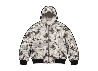 Supreme x Schott Shearling Hooded Work Jacket "Snow Camo"