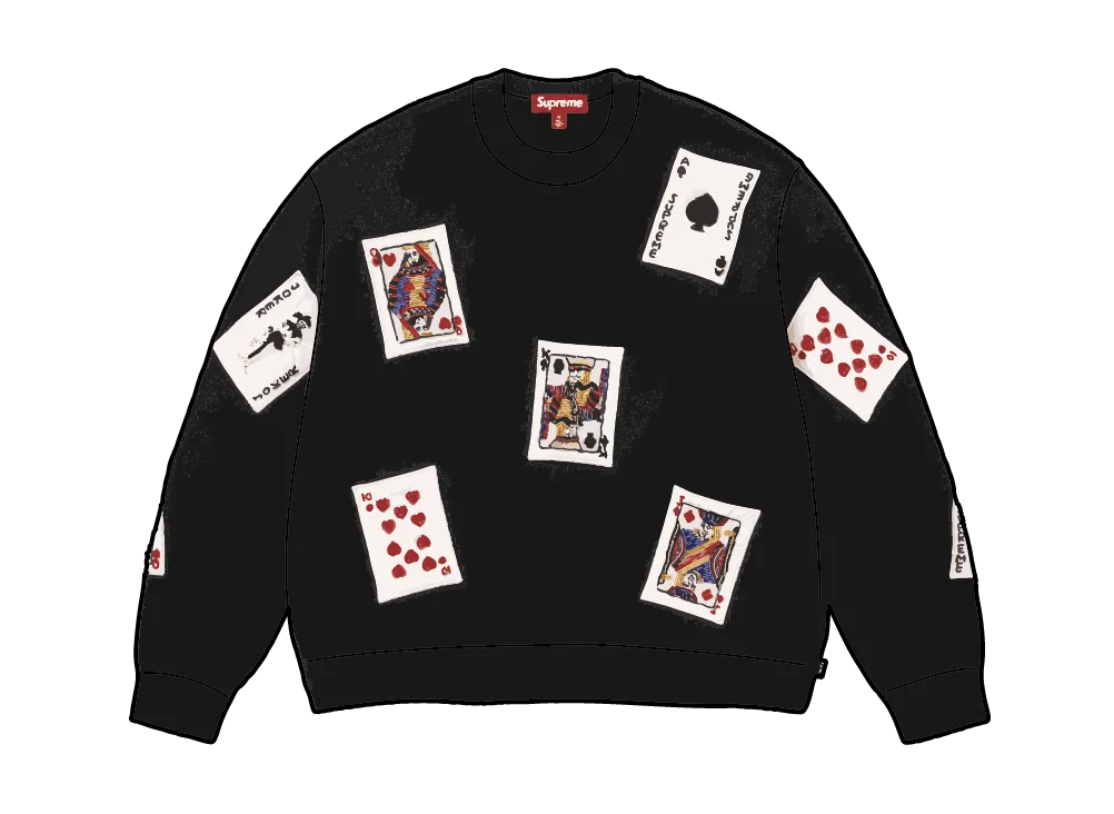XXL Supreme Beaded Cards Sweater 緑 新品 Supreme Beaded Cards Sweater 