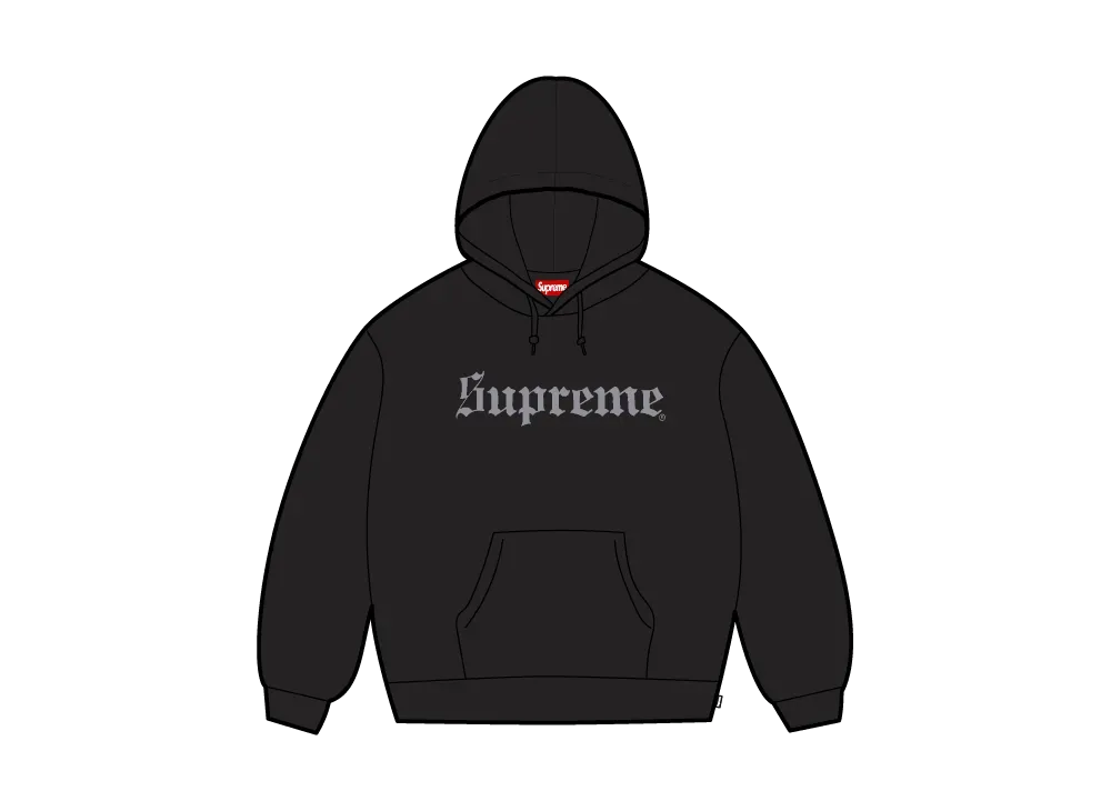 Supreme Washed Old English Hooded Sweatshirt 