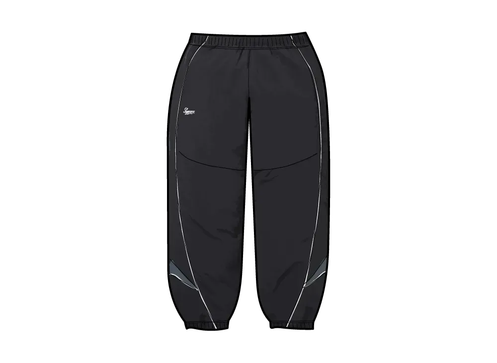 シュプリーム コントラスト パイピング トラック パンツ "ブラック"