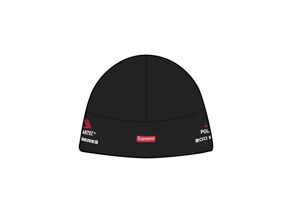 シュプリーム ポーラテック スポーツ ビーニー "ブラック"